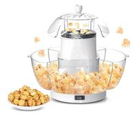 Machine à popcorn à air chaud CYTBEK 1200 W avec 4 bols amovibles - Prêt en 2 minutes, en-cas sains et sans huile