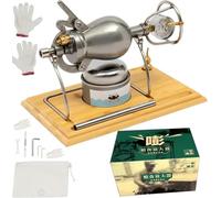 Machine à popcorn à air chaud, machine à popcorn traditionnelle chinoise vintage - Amplificateur de grains de maïs pop corn - Pot en acier inoxydable pour Halloween (300 ml)