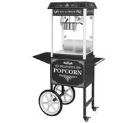 Royal Catering Set machine à popcorn avec chariot - Allure rétro - Noire RCPW.16.2