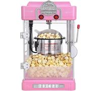 Machine à Popcorn Automatique, Appareil Sain sans Huile en Acier Inoxydable 304 avec Design Extractible Facile à Nettoyer, pour Cinéma Maison, Anniversaires d'enfants et Soirées Ciné Familiales,Pink