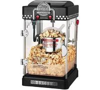 Machine à Popcorn Automatique, Appareil Sain sans Huile en Acier Inoxydable 304 avec Design Extractible Facile à Nettoyer, pour Cinéma Maison, Anniversaires d'enfants et Soirées Ciné Familiales,Black