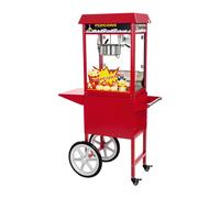 Machine à popcorn avec charriot - rouge | Royal Catering