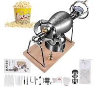 Machine à Popcorn Chinoise, Mini-Machine à Popcorn Manuelle en Acier Inoxydable 304, Idéale pour Préparer du Popcorn Et Réchauffer des Aliments Lors De Vos Réunions De Famille., 268ML