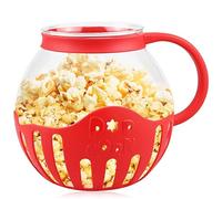 Machine à popcorn de 2 L, bol en verre borosilicate pour micro-ondes, moins de graisse, faible teneur en calories, sans BPA, pour les soirées cinéma, les fêtes à la maison