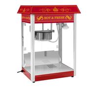 Royal Catering Machine à Popcorn (1.500W, rendement 5 kg/h récipient antiadhésif) Design USA Rouge