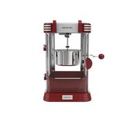 Machine à popcorn électrique Fun and Taste PCorn Classic 300 W Design rétro Pot en acier inoxydable 500 ml Rouge