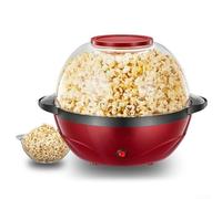 Machine à popcorn électrique rétro d'une capacité de 24 tasses avec saut d'huile chaude pour soirées cinéma, réunions de famille et collations, rouge (2,298 cm pour popcorn)