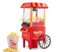 Haeger Machine à popcorn Rétro Popper – 1200 W – Sans huile – Rouge