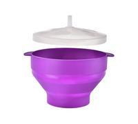 Machine à Popcorn Micro-Ondes | Bol Pliant en Silicone avec Couvercle et Poignées pour Soirées Cinéma, Collations Rapides, Lavable au Lave-Vaisselle