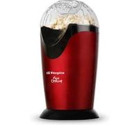 Machine à Popcorn Portable Orbegozo PA 4300 - Puissance 1000W - Rouge Métallisé - Sans Huile - Nettoyage Facile - Recettes de Saveurs G