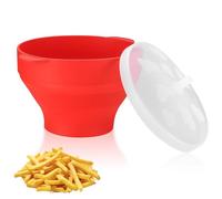 Machine à Popcorn pour Micro-ondes, Pliable Popcorn Maker, Bol en Silicone avec Couvercle, Popcorn Popper Sans BPA, Préparateur de Popcorn Sans Huile pour Maison, Cuisine, Fête