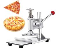 Machine à presser la pâte à pizza, machine à presser la pâte manuelle en acier inoxydable avec plateau amovible, épaisseur réglable, pour pizza, gâteau, tortillas, pâtisserie, uten