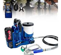 Machine À Pulvériser sans Air Haute Pression, Pistolet À Peinture Électrique,1,2L, Débit 1,1L/Min, 6 Réglages De Vitesse, Pression Max 15MPa, pour Peinture De Murs Et Plafonds De Maison(Blue)