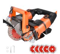 Machine à Rainurer Pour Coupe De Béton, 5 200 W, Rainureuse Murale électrique Avec 5 Lames De Scie, Profondeur De Coupe 45 Mm, Largeur 72 Mm, 10 500 Tr/min, Pour Béton De Marbre Granit