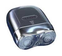 Machine à raser compacte - Outil facial portable, petit article de coupe, rasoir argenté | Appareil alimenté par piles, équipement de toilettage de voyage, pour un entretien lisse de la peau, un