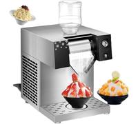 Machine à Raser La Glace La Machine à Glace Rapide Ne Prend Que 3 Secondes Écraseur à Glace à épaisseur Réglable Rasoir Bingsu Refroidi en Continu, 100kg/600W