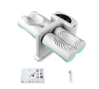 Machine à raviolis électrique automatique pour usage domestique, design à double tête avec chargement USB-C, 24,5 x 17 x 12,2 cm, gris + vert, compatible avec différentes tailles de boulettes (A)