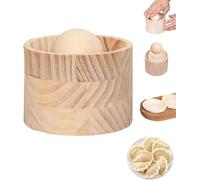 Machine à raviolis en bois, machine manuelle pour raviolis avec moule en bois, machine à rouler à boules, moule manuel à boulettes, façonneur de pâte à pâtisserie pour cuisine, restaurant (1)