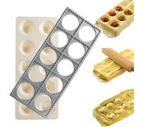 Machine à raviolis, moule à raviolis 10 trous argent 10 x 4, machine, outils pratiques pour pâtes en alliage, moules tarte robustes, outils de cuisson sûrs pour, boulettes pour