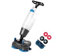 Machine à récurer commerciale sans fil, rechargeable, capacité de nettoyage de 1 300 m²/h, double brosses rotatives de 43,2 cm de large, légère et portable