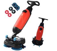 Machine à récurer commerciale sans fil, rechargeable, haute capacité de 1300 m²/h, double brosses de 43,2 cm de large, légère et portable