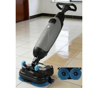 Machine à récurer de sol commerciale, lave-linge manuel sans fil, 13 000 m²/h, 350 tr/min, doubles brosses rotatives pour un nettoyage efficace dans les supermarchés et les grands espaces
