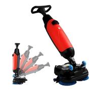 Machine à récurer le sol avec double brosse, 43,2 cm de large pour la maison, le bureau, les salles de bains et les petits espaces, autonomie de la batterie de 1,2 heure, solution de nettoyage facile