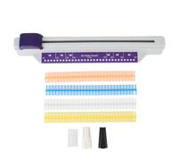 Machine à relier 30 trous perforatrice à main robuste pour papier A4 avec pince de fixation amovible et 4 épines de reliure pour projets scolaires de bureau Matière plastique 1390