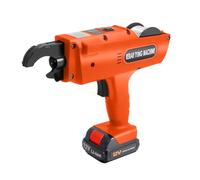 Machine à relier automatique à fil métallique Rebar - Machine à relier le béton armé - Avec batterie - Appareil manuel automatique pour la reliure de barres d'armature - 8 mm - 34 mm (orange)
