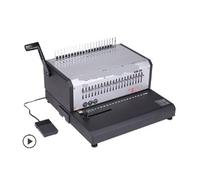 Machine à relier électrique à peigne de format A4 Machine à perforer électrique EB-30 Pinces à anneaux en caoutchouc à 21 trous Machine à relier à double usage