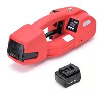 Machine à relier électrique de cerclage avec affichage numérique réglable | Machine à cercler électrique presse à balles portable rechargeable 4 000mAh avec écran LED pour feuillards PP/PET de 13-16mm