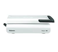 Fellowes Machine à relier - Pulsar+ - Reliure 21 trous, 300 feuilles, perforation manuelle et kit de démarrage de 10 reliures à peignes inclus - Blanc/Gris