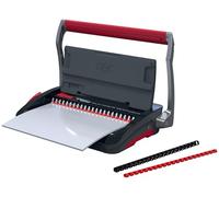 GBC CombBind CB15 4410061 Relieuse manuelle pour 165 feuilles A5/A4, design compact et léger, perfore 15 feuilles, noir/argenté