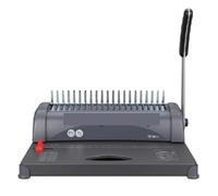 Machine à relier peigne A4, 21 trous, avec pince anneaux en caoutchouc et perforation manuelle. 1 pièce Compacte et efficace