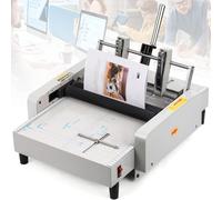 Machine À Relier Pliante de Livret A3, 60 W, Agrafage de Papier Multifonctionnel, Agrafeuse Manuelle de Dossier de Papier de Livret avec Panneau Visible, 300 Livres/h pour Les Écoles Green 4nails