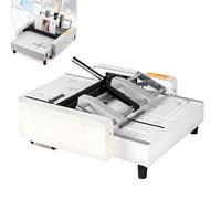 Machine à Reliure Pliante pour Livrets, Agrafeuse Manuelle pour Dossiers Papier A3/a4 avec Panneau Visible, 300 Livres/h, pour écoles, Magasins d'impression, Bureaux White 4nails