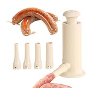 Machine à remplir les saucisses manuelle - Outil de cuisine avec 4 raccords de tuyau pour un remplissage fluide - Entonnoir durable pour saucisse de légumes maison - Préparation de la cuisson