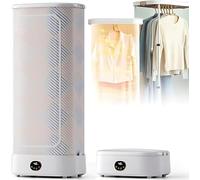 Machine à Repasser à Vapeur et Sèche-Linge Portable 1000W, Défroisseur Automatique avec Flux de Chaleur Circulant 360° pour Retrait Rapide des Plis, Design Pliable pour Maison et Voyage