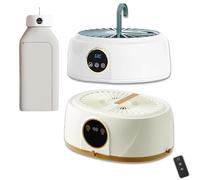 Machine à repasser automatique, sèche-linge portable, défroisseur vapeur vertical, for la maison, les voyages, les appartements(Beige+White)