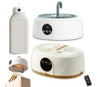 Machine à repasser automatique, séchoir portable, défroisseur vapeur, avec vapeur verticale, for les voyages, la maison, l'appartement(Beige+White)