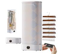 Machine à repasser pliable 1000 W - Fer à vapeur vertical sans fil pour vêtements - Affichage tactile - Séchoir à vapeur suspendu - Élimine les plis rapidement