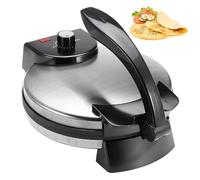 Machine À Roti Électrique, Machine À Tortilla Électrique 1500 W avec Température Réglable, Surface de 12 Pouces, Surface Antiadhésive, Machine À Tortilla Automatique pour la Cuisson de Crêpes, Crêpes