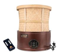 Machine à rôtir le thé électrique,cage de torréfaction électrique de 150W avec minuterie de 1 à 10 h,télécommande et affichage LED,contrôle précis de la température de 30 ° à 150 °(Brown,1kg-2kg)