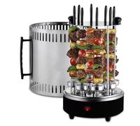 Machine à rôtissoire Verticale électrique 1200 W, Gril à Rotation Automatique à 360 ° avec 8 fourchettes, Gril Rotatif sans fumée pour la Maison, Le Camping et Le Jardin