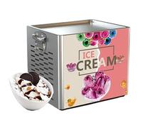 Machine à rouleaux de crème glacée électrique commerciale avec 2 pelles, congélation rapide en 58 s, dissipation efficace de la chaleur, pieds antidérapants, pour salons de beauté