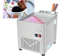Machine à Rouleaux de crème glacée frite, sorbetière Commerciale en Acier Inoxydable avec compresseur et 2 grattoirs, pour la Fabrication de crème glacée, Yaourt