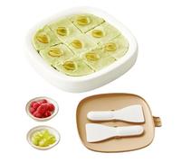 Machine à rouleaux de glace de qualité alimentaire avec couvercle et 2 | Machine à rouleaux de glace pour desserts faits maison, smoothies, temps en famille et activités communes