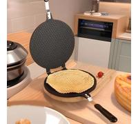 Machine à rouleaux d'œufs de 6, 7 pouces de diamètre..Machine à cornets gaufres antiadhésive, presse tortilla résistante la chaleur avec poignée pour cornet crème glacée, cupcakes, crêpes, p