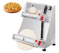 Machine à Rouler La Pâte électrique Automatique,Laminoir De Pâte De Comptoir 15 Pouces,épaisseur Réglable 0,5 à 5,5mm Pour Pizza,Croissants,Petits Pains Boulangerie,Pâtes,3-12InchPizza