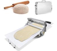Machine à rouler la pâte pliable, feuille de pâte compacte, épaisseur réglable, rouleau de pâte manuel en acier inoxydable pour pâtisserie à la maison
